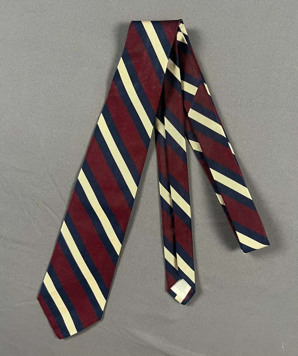Brooks Brothers Makers Vintage Repp Silk Made in USA. Burgundy, cream and blue s